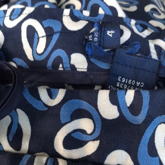 🚨B2G1 Vtg RALPH LAUREN Chain Link Print Buttoned Top & Skirt Set - Picture 7 of 8